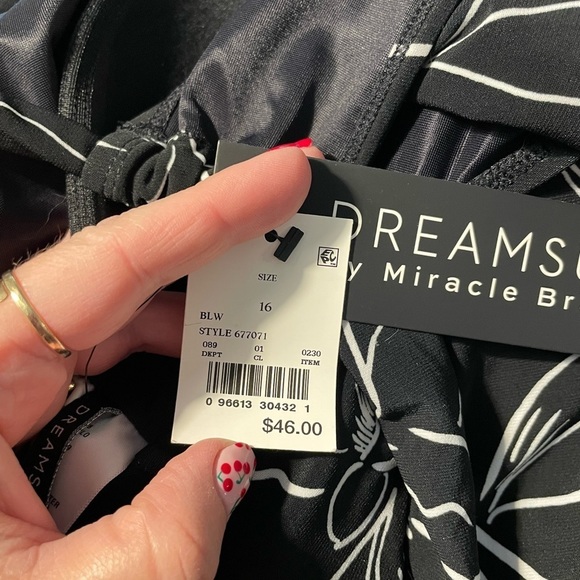 Nwot Women’s Miracle Brands Dream Suit Swim Halter Top - Size: 14 - Picture 2 of 7